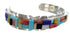 Multicolor Inlay And Sterling Silver Southwest Cuff Bracelet EX27443