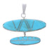 Turquoise And Silver Southwest Pendant AX99118