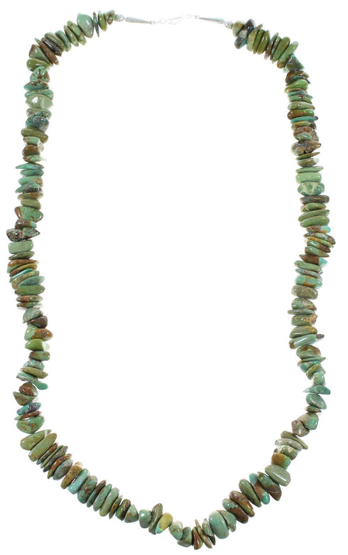 Sterling Silver Turquoise Navajo Bead Necklace AX99932