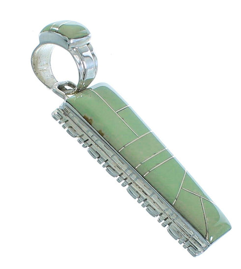 Sterling Silver Turquoise Inlay Southwest Pendant RX102064
