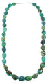 Genuine Sterling Silver Turquoise Navajo Bead Necklace AX102112