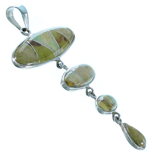 Turquoise Inlay Sterling Silver Pendant PX23941
