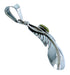 Turquoise Southwest Feather Silver Pendant GS73564