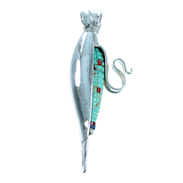 Sterling Silver Multicolor Corn Pendant OS58504