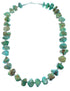 Genuine Sterling Silver Navajo Turquoise Bead Necklace SX108050