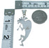 Kokopelli Turquoise Inlay Sterling Silver Pendant JW66295