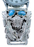 Turquoise Buffalo Sterling Silver Navajo Watch RX108567