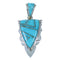 Turquoise Southwestern Sterling Silver Pendant MW67779