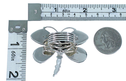 Multicolor Dragonfly Southwest Sterling Silver Ring Size 6-3/4 PS72579