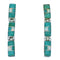 Southwest Turquoise Opal Sterling Silver Post Dangle Earrings RX110721