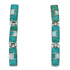 Southwest Turquoise Opal Sterling Silver Post Dangle Earrings RX110721