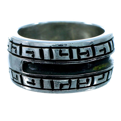 Southwestern Sterling Silver Water Wave Ring Size 8 SX111069