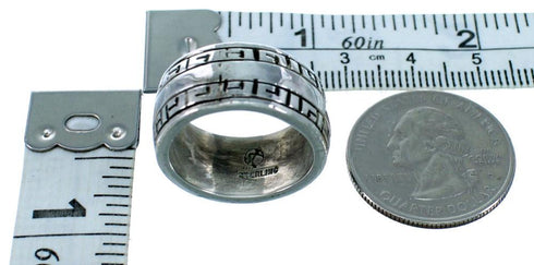 Southwestern Sterling Silver Water Wave Ring Size 8 SX111069