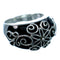 Silver Southwest Jet Ring Size 5-3/4 QX87581