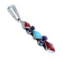 Sterling Silver And Multicolor Southwestern Pendant SX112857