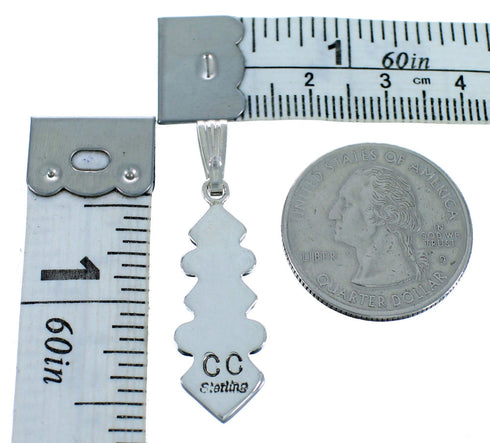 Sterling Silver And Multicolor Southwestern Pendant SX112857