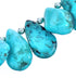 Southestern Turquoise Sterling Silver Tear Drop Bead Necklace DX117662