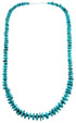 Genuine Sterling Silver And Turquoise Southwestern Bead Necklace DX117671