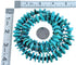 Genuine Sterling Silver And Turquoise Southwestern Bead Necklace DX117671