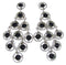 Jet Sterling Silver Chandelier Earrings OS61124