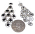 Jet Sterling Silver Chandelier Earrings OS61124