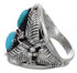 Southwest Genuine Sterling Silver Turquoise Ring Size 8-3/4 CX51848