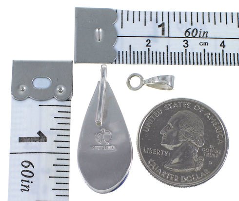 Genuine Sterling Silver Multicolor Southwest Enhancer Bail Pendant RX100614