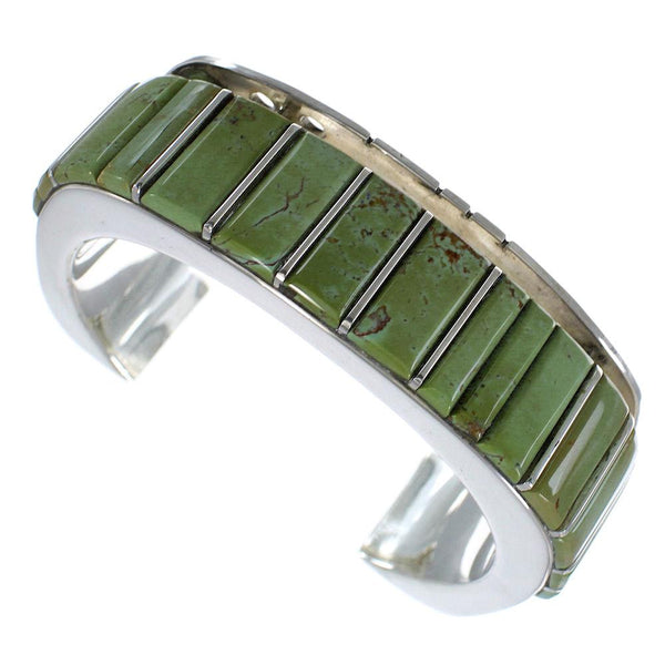 Authentic Sterling Silver And Turquoise Southwest Jewelry Cuff Bracelet RX102048
