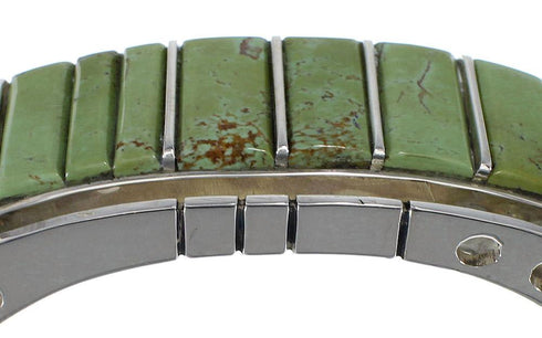 Authentic Sterling Silver And Turquoise Southwest Jewelry Cuff Bracelet RX102048