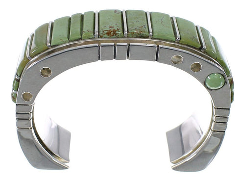 Authentic Sterling Silver And Turquoise Southwest Jewelry Cuff Bracelet RX102048