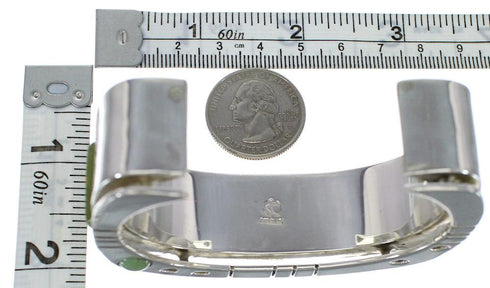 Authentic Sterling Silver And Turquoise Southwest Jewelry Cuff Bracelet RX102048