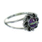 Sterling Silver Magenta Turquoise And Opal Inlay Ring Size 5-1/2 RX102051