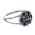 Sterling Silver Magenta Turquoise And Opal Inlay Ring Size 5-1/2 RX102051